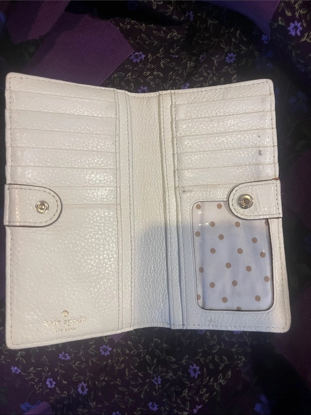 kate spade pink zip-around wallet